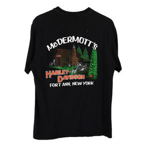 Harley Davidson Fort Ann, New York Sword S Rare Biker Hanes Beefy-T T Shirt